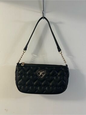 Juicy Couture Black Heart Quilted Shoulder Bag